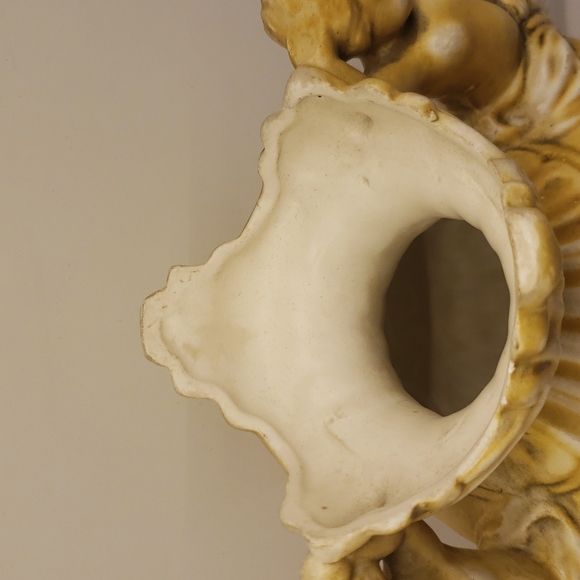 Campodimonte Made in Italy Ceramic pottery Urn Vase Cherabs Angels 12"h x 11"w - Picture 2 of 13